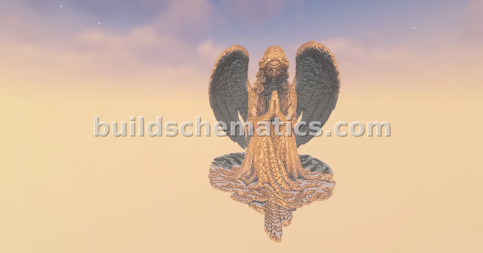 Angel Girl Statue - Large Minecraft Build — view 3