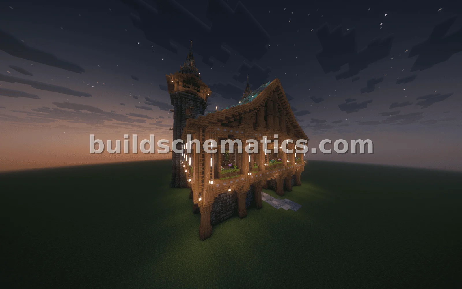 Detailed Fantasy Medieval Manor Build