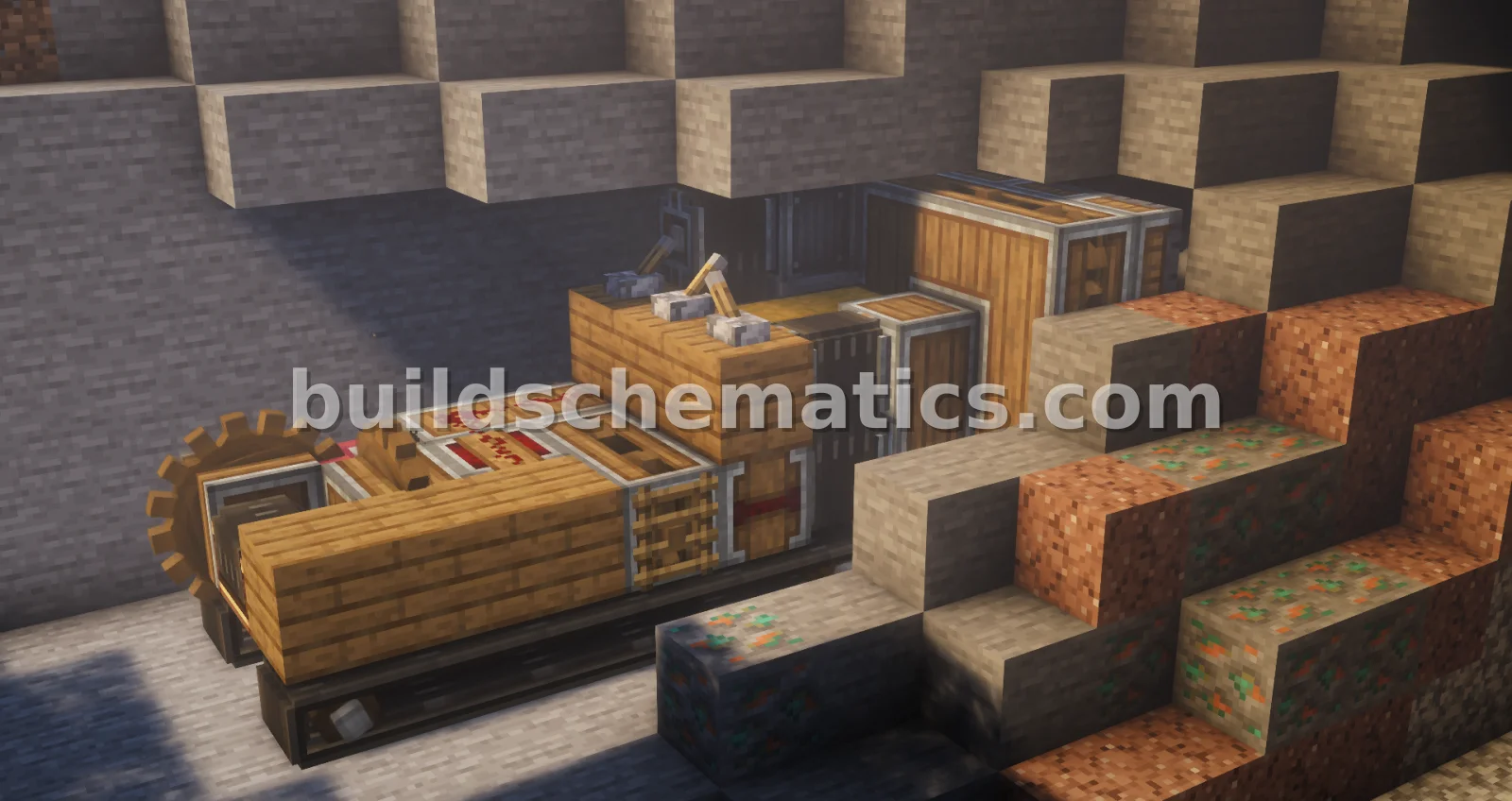 Early Game Tracked Mining Drill — view 2
