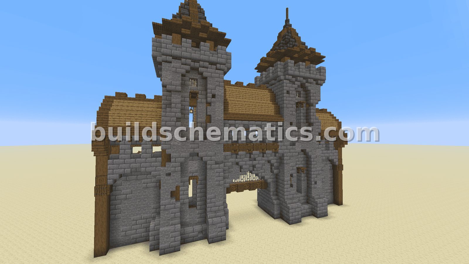 Modular Medieval City Wall Schematic — view 5