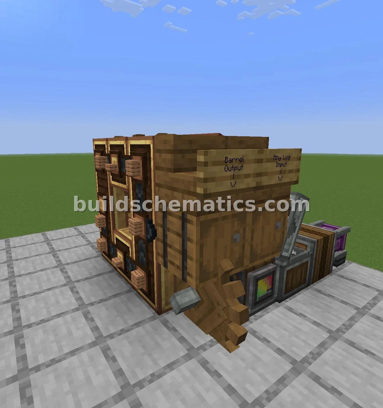 Automatic Log to Barrel Crafter — view 2