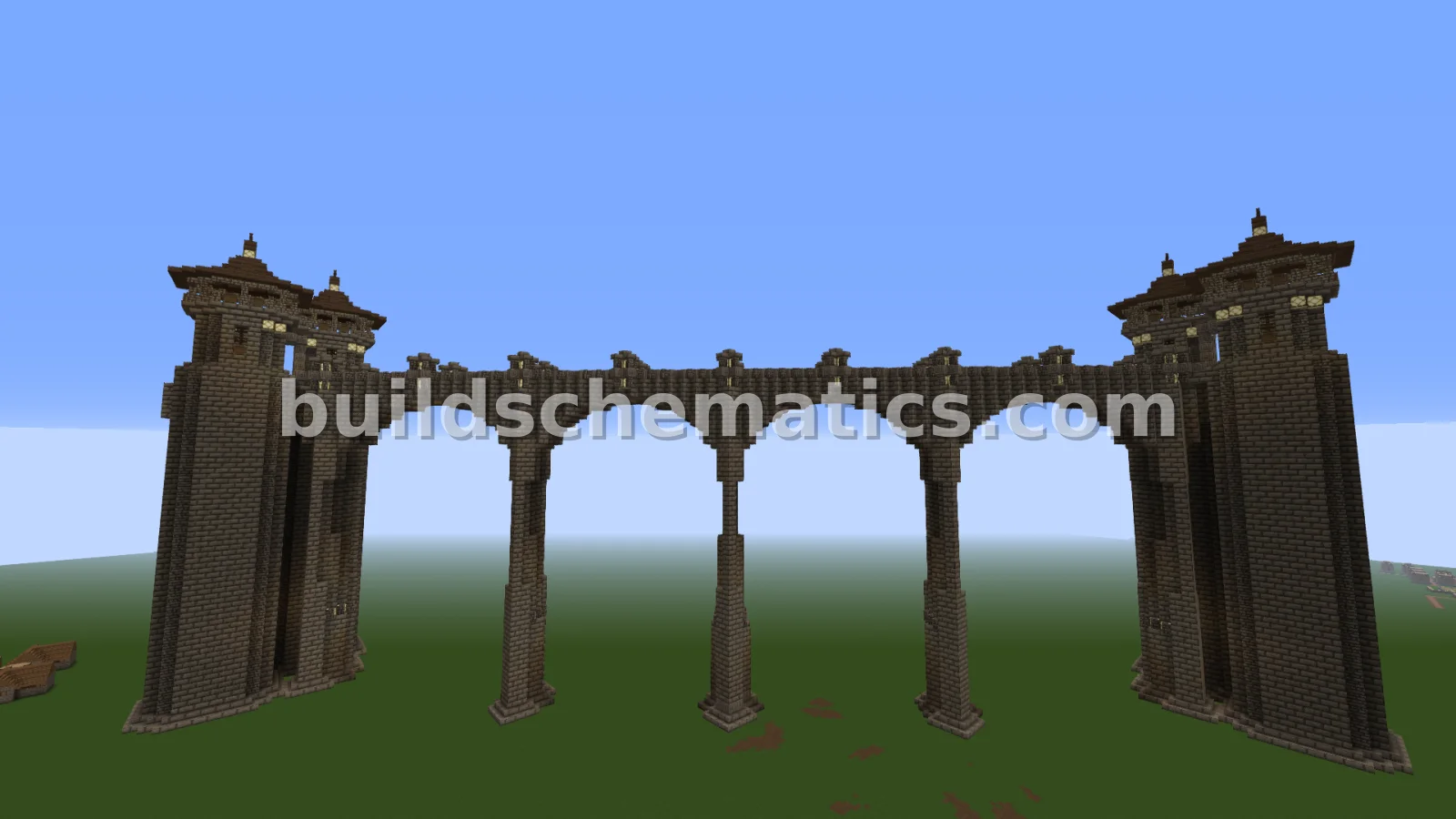 Diagonal Bridge with Guard Towers — view 2