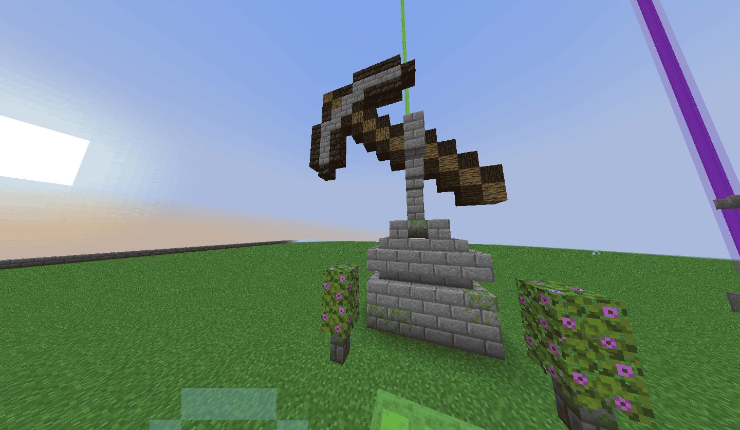 Minecraft Pickaxe Decoration Statue