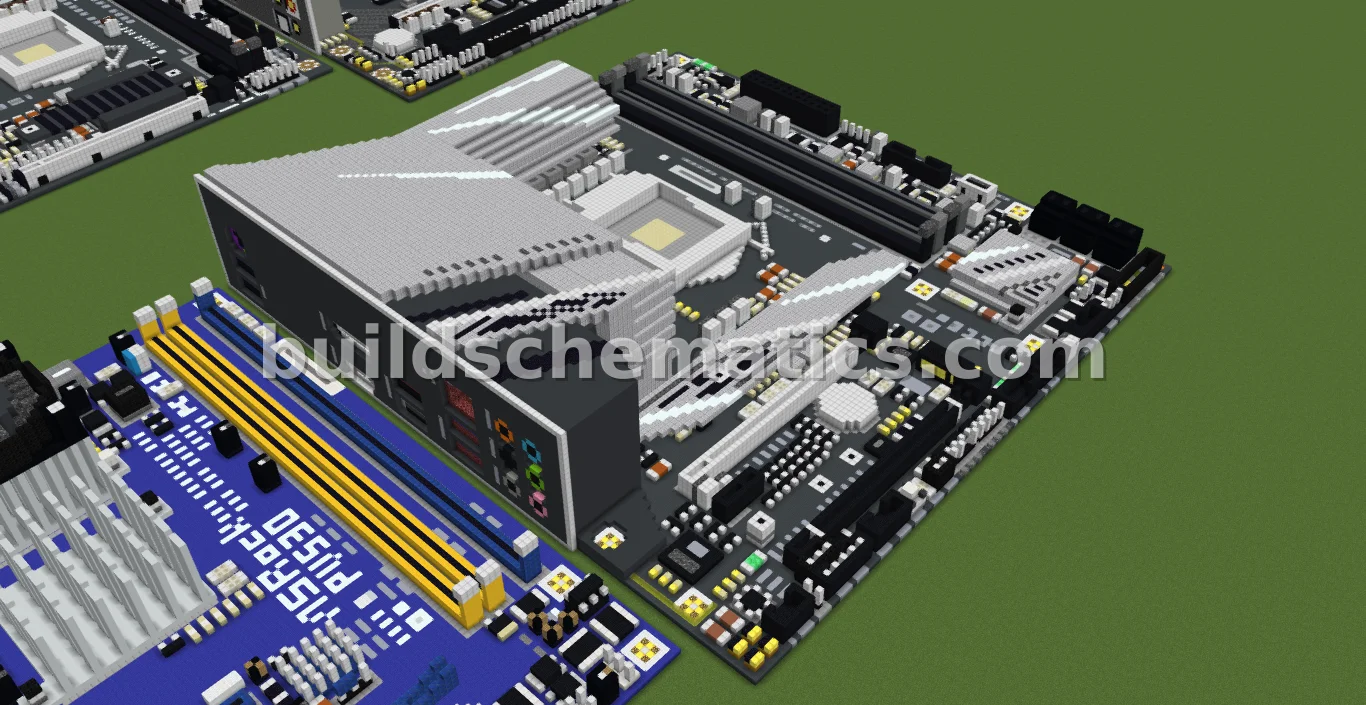 Intel Z590M Gaming X Motherboard Voxel Art