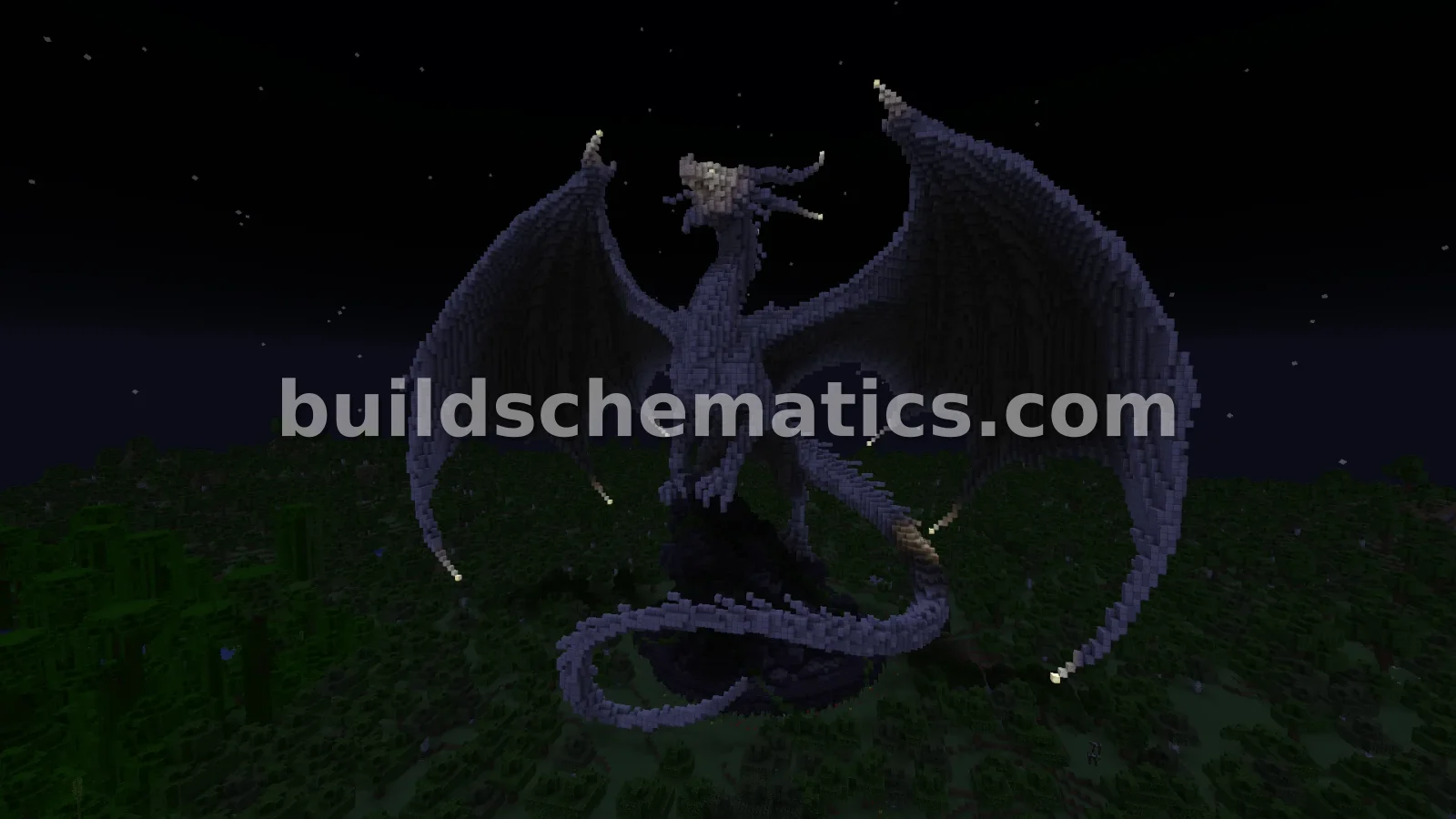 Alabaster Dragon Statue - Large Minecraft Sculpture — view 4