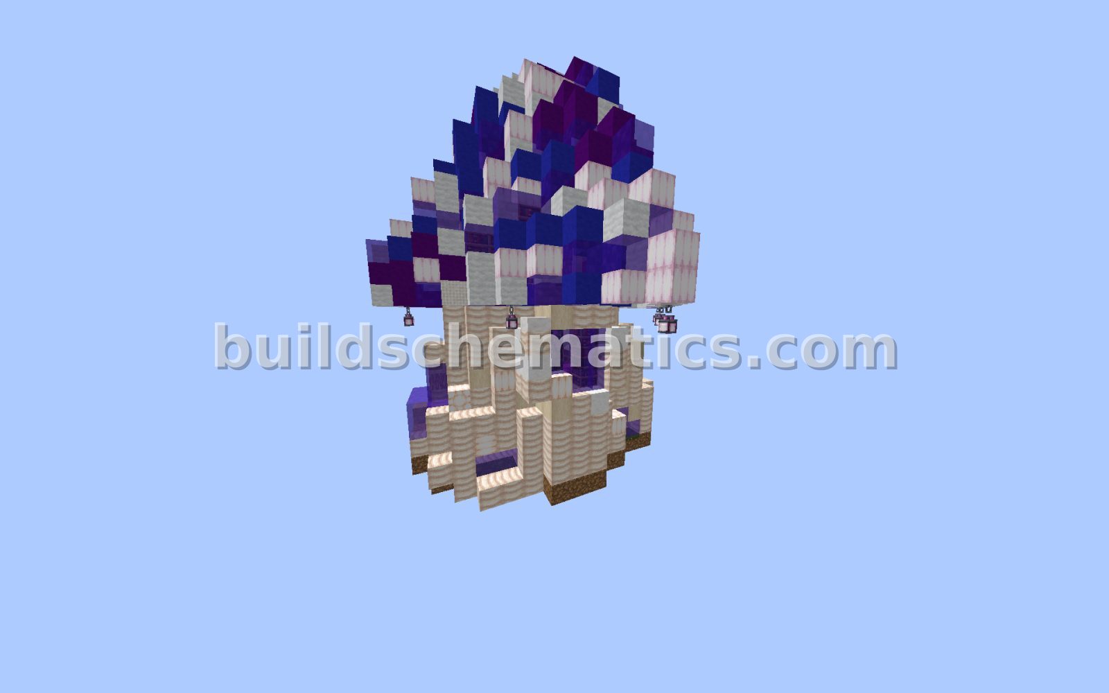 Cute Purple Mushroom Structure — view 2
