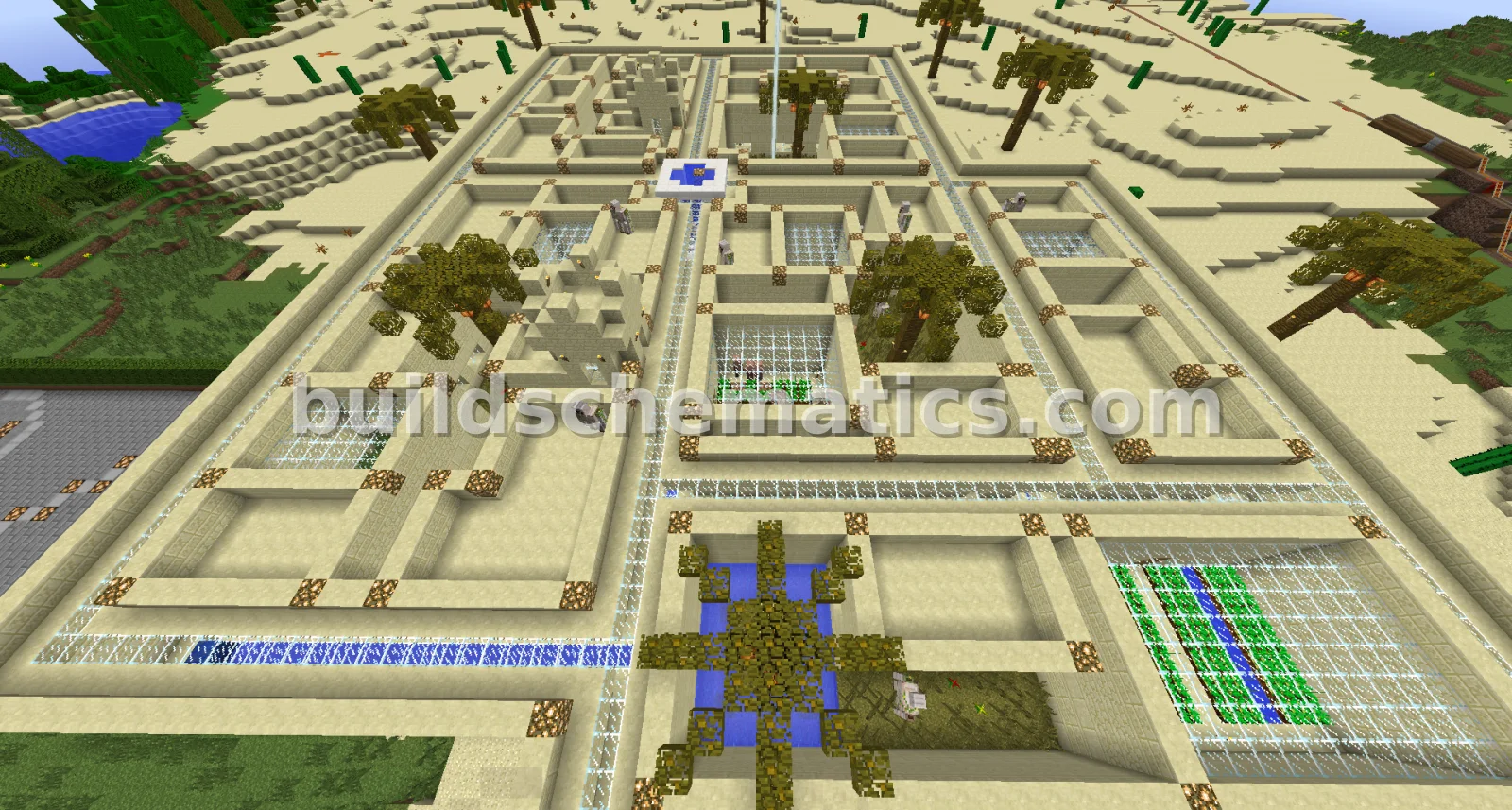 Desert City Maze With Custom Trees