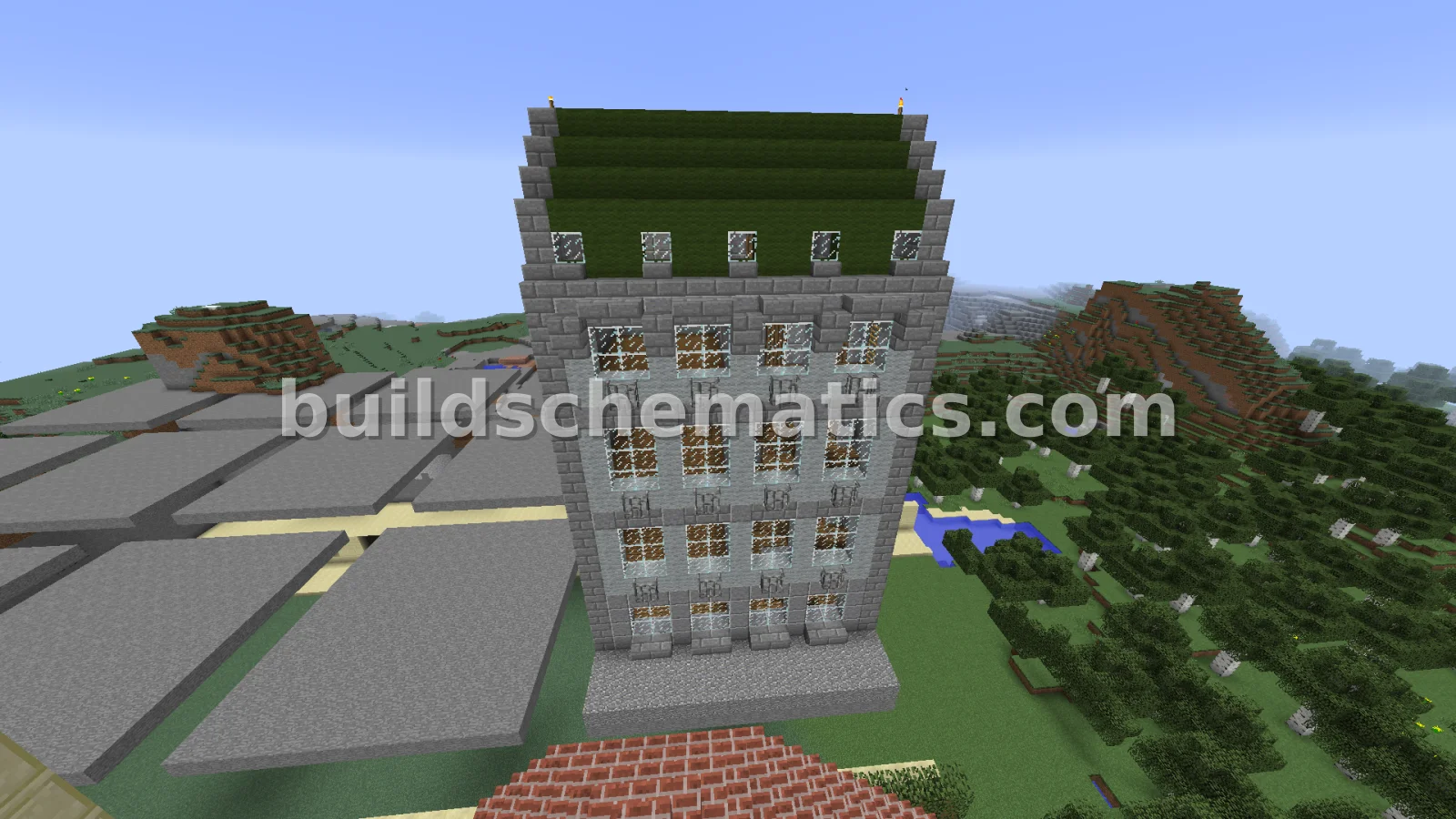 Parisian Apartment Building with Shops — view 2