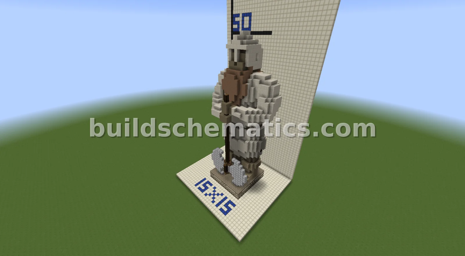 Dwarf Axe Statue — view 2