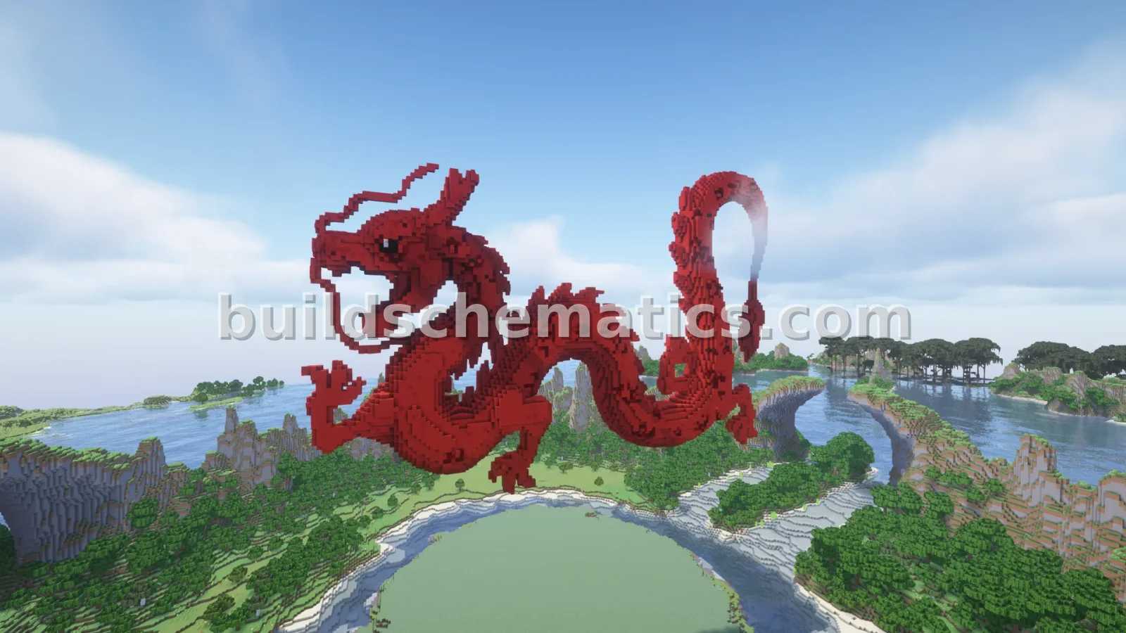 Crimson Dragon Grand Organic Sculpture