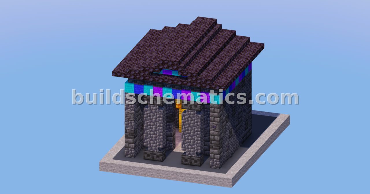 Ancient Greek Temple Build in Deepslate — view 3