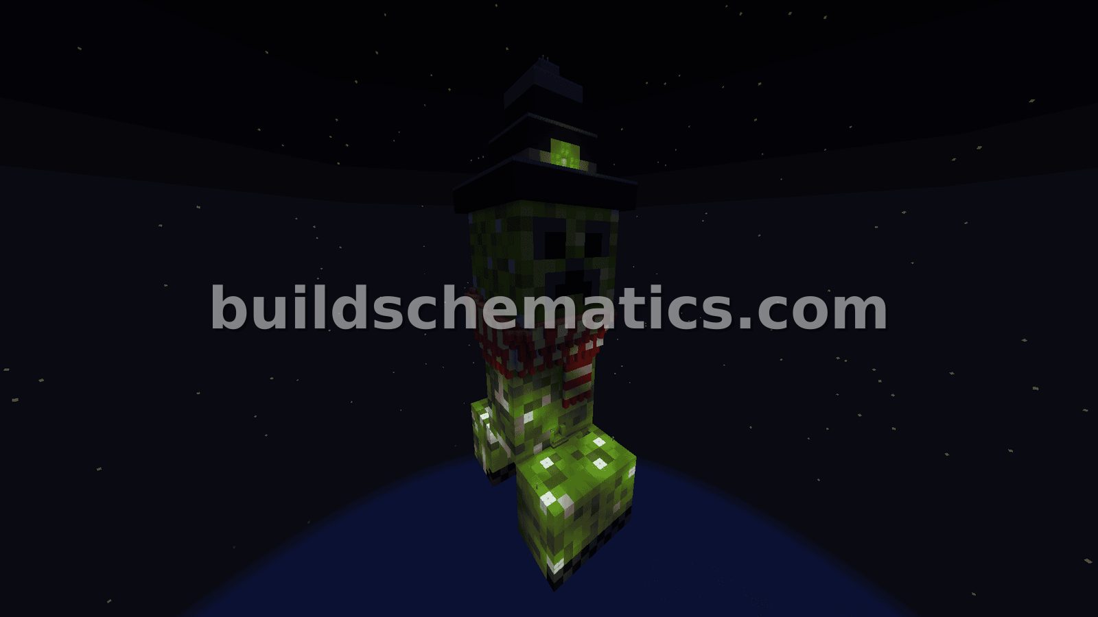 Giant Creeper Shaped Mob Farm — view 2