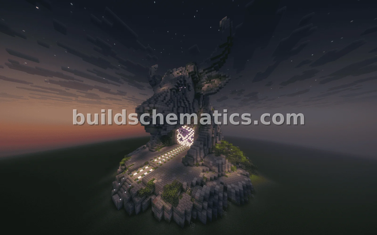 Bull Head Nether Portal Statue Design — view 4