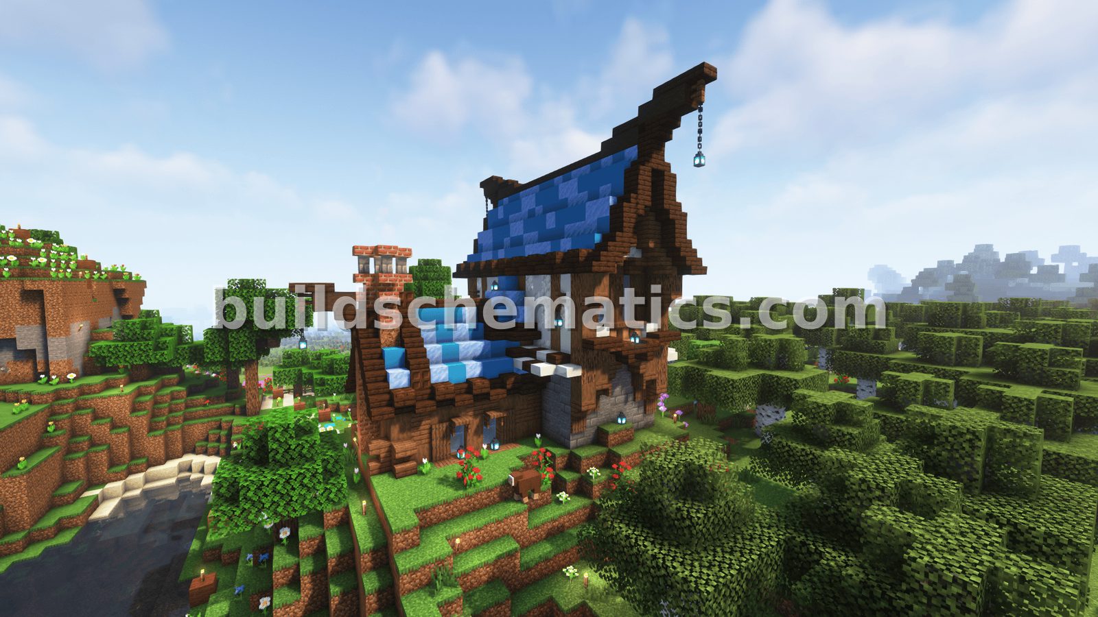 Fantasy Blue Roof House — view 2