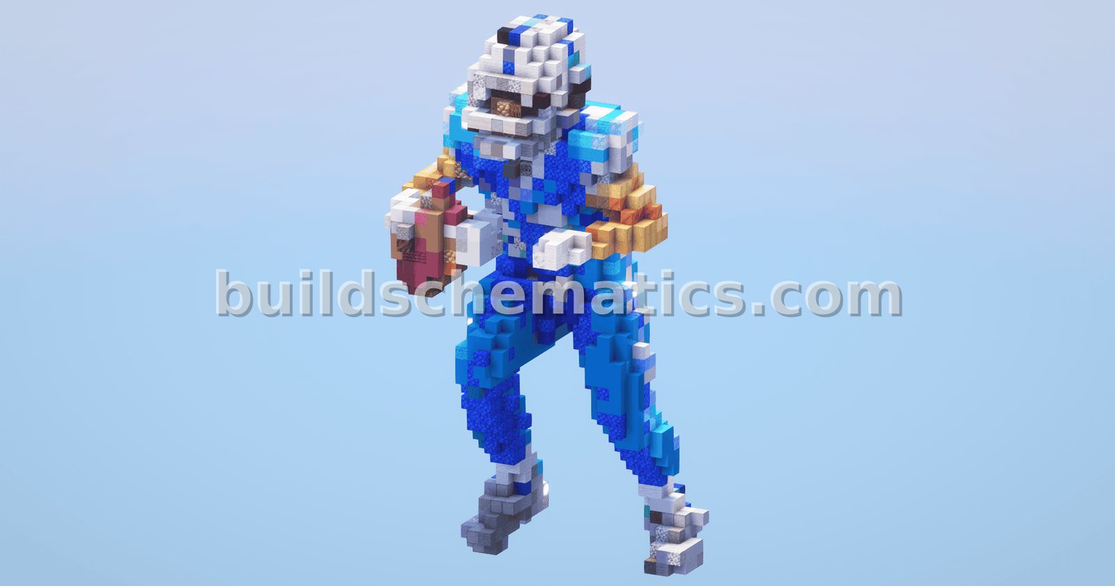 Small Football Player Statue