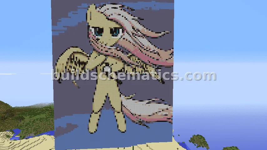 Fluttershy Pixel Art Build