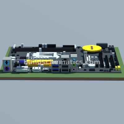 ASUS H170-PRO/CSM Motherboard Pixel Art — view 2