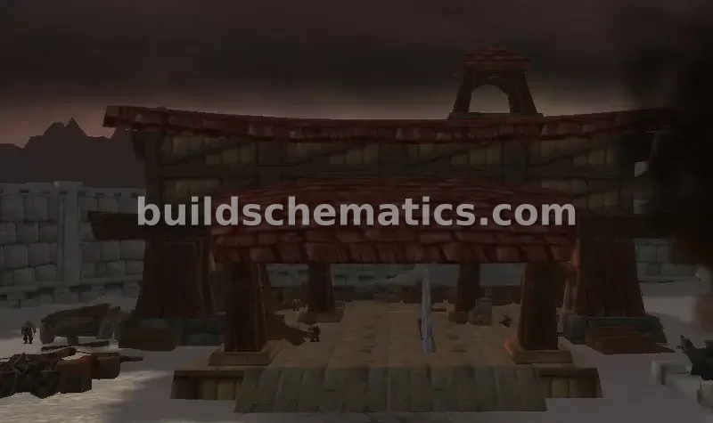 Red Roof Human Lumber Mill Structure