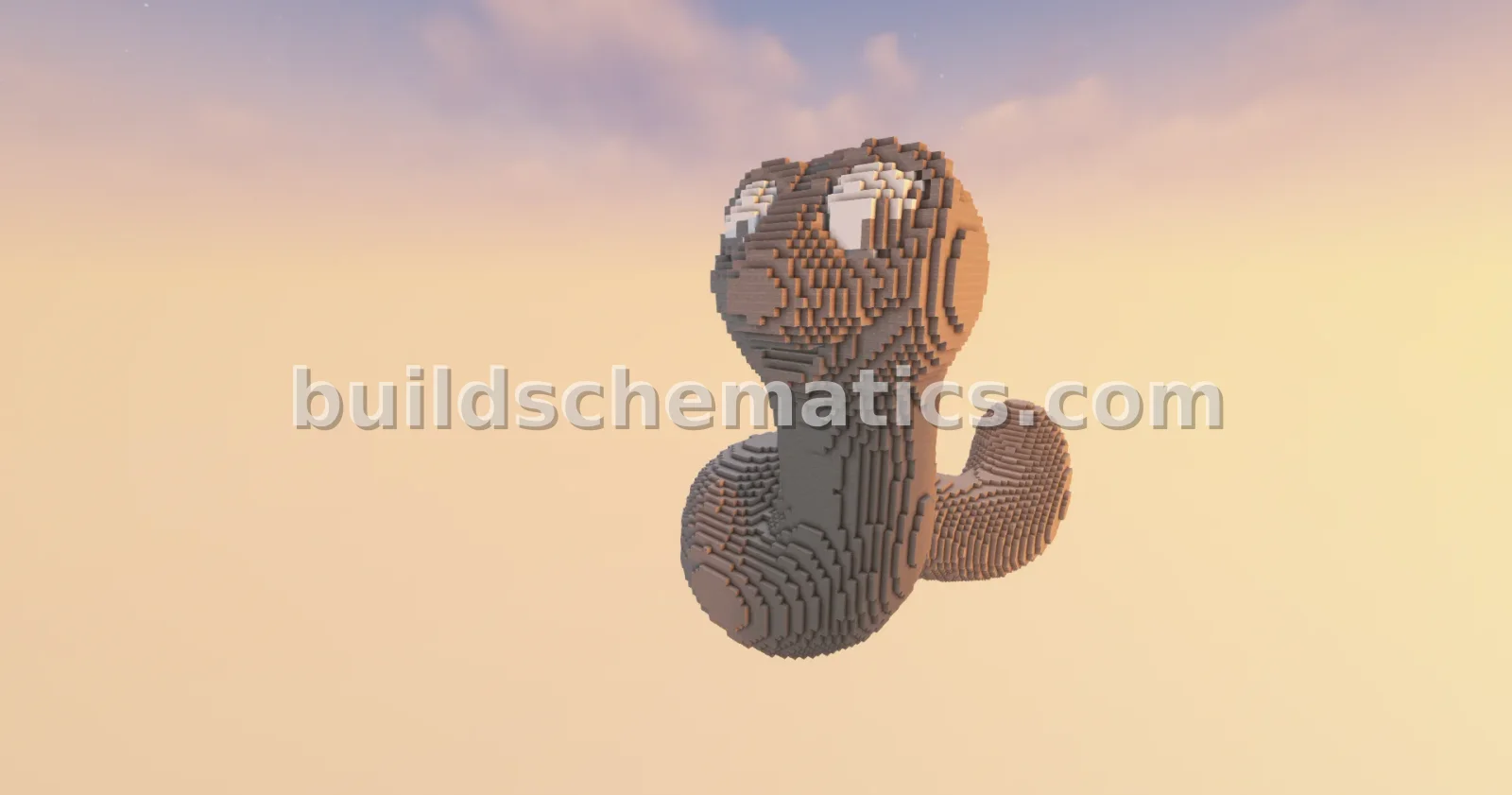 Minecraft Worm Statue Sculpture — view 2