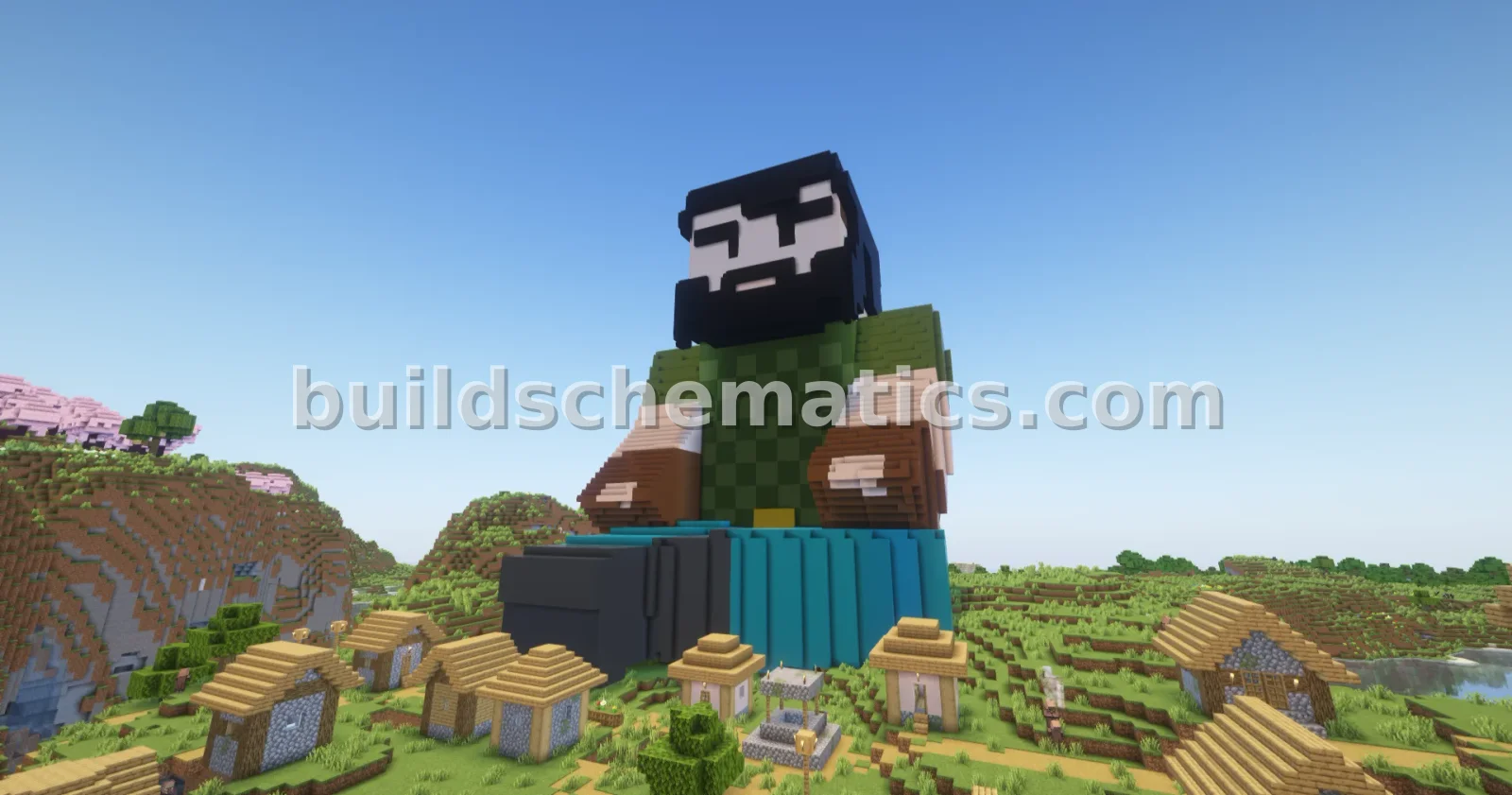 3D SjBerranteiro Statue Minecraft Build — view 3