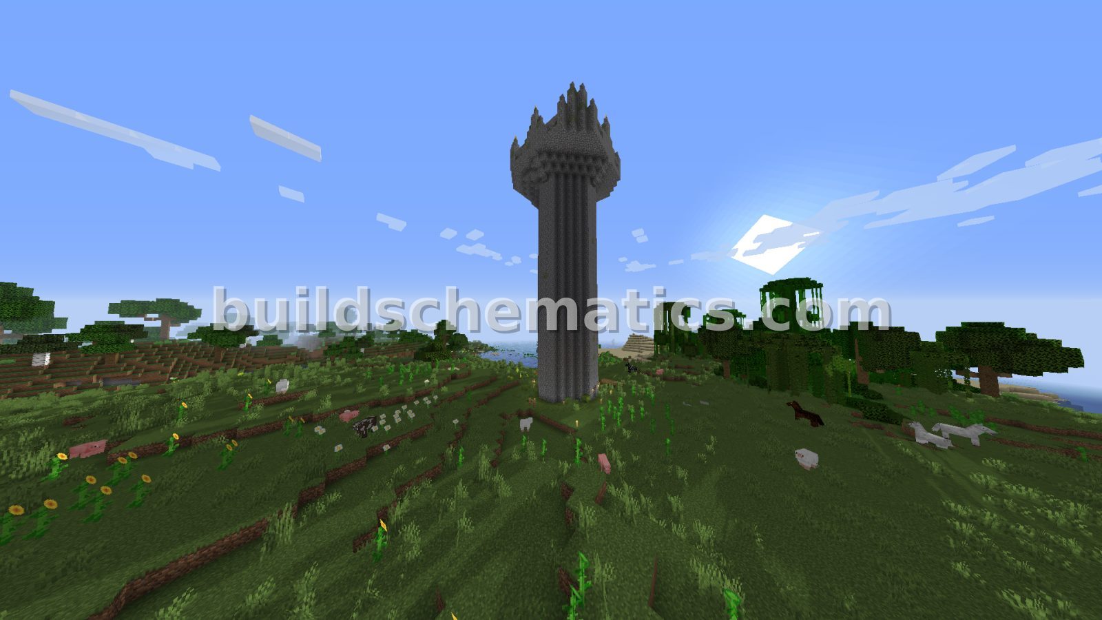 Mossy Cobblestone Tower — view 3