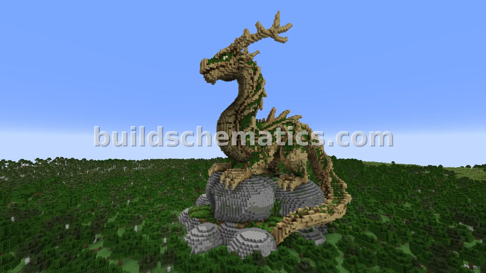 Forest Dragon Statue Mega Build