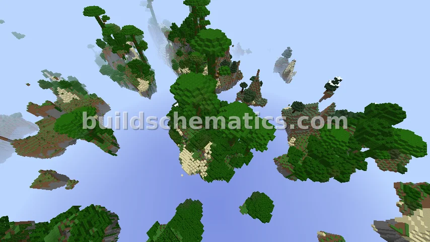 Jungle Floating Island with Ores — view 2