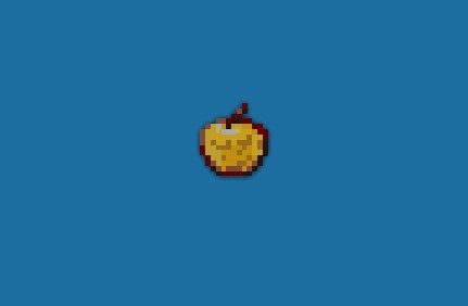Golden Apple Pixel Art