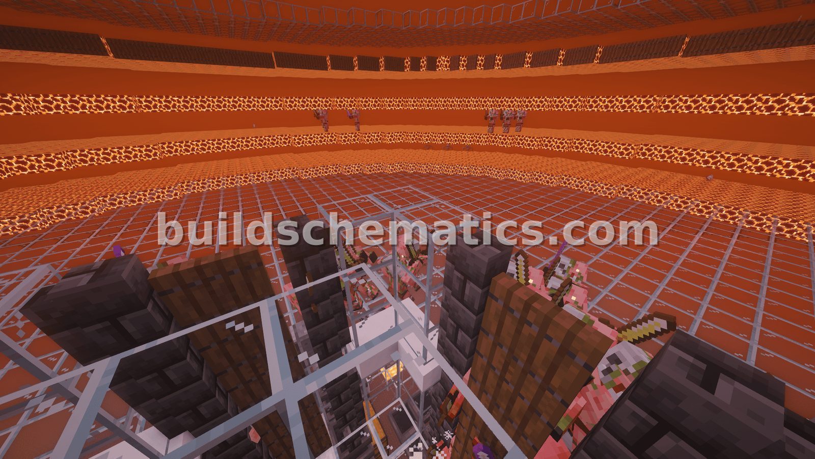 Nether Roof Gold Farm with Automatic Crafting Modules — view 3