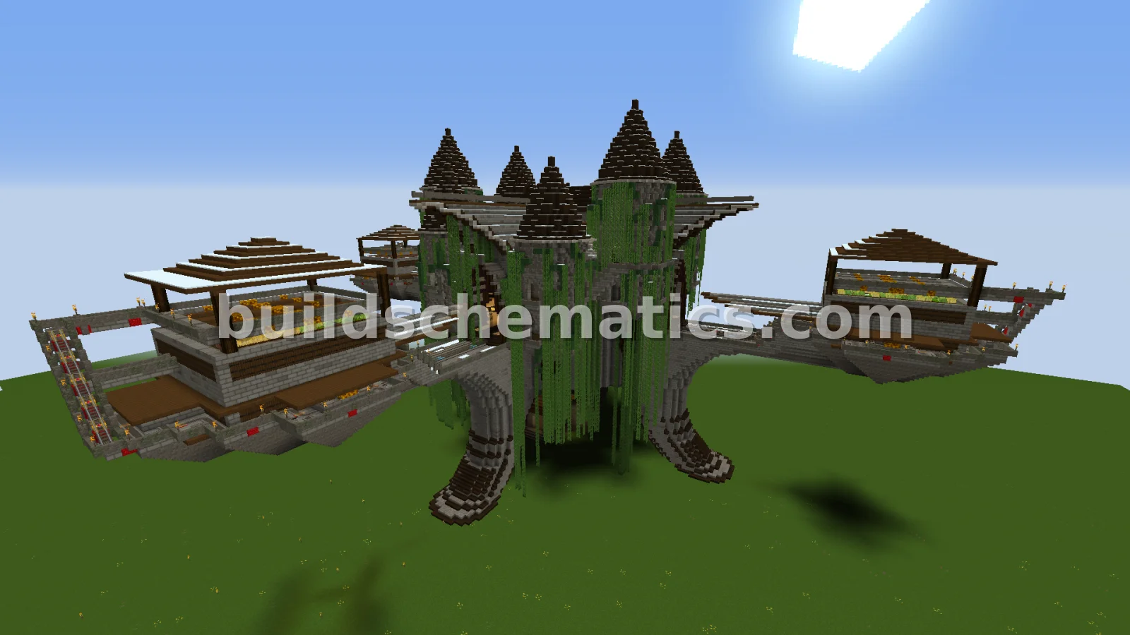 Iron Golem Farm with Villager Trading Post