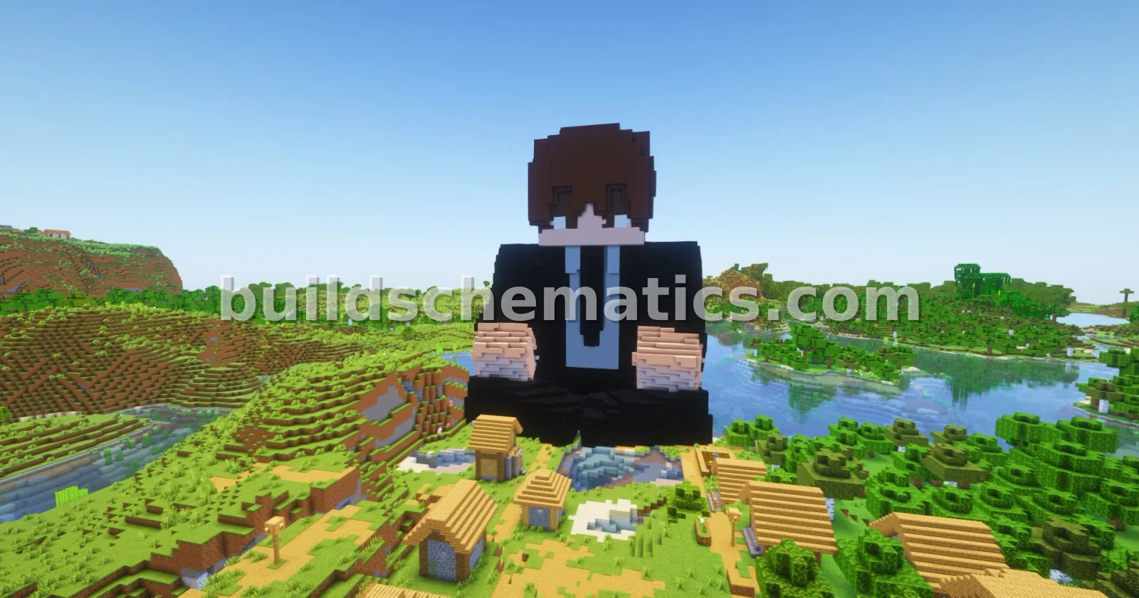 3D eo_patrick Statue Minecraft Build — view 2