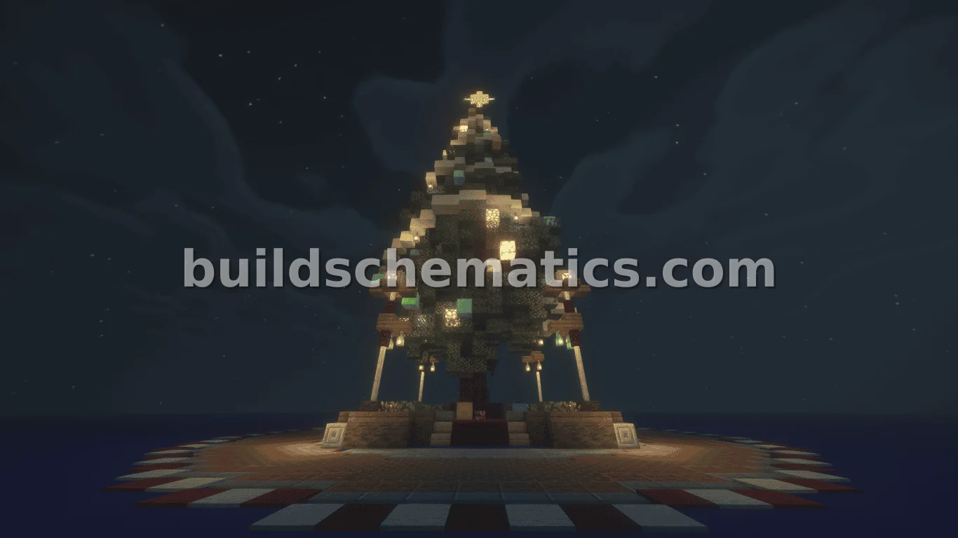 Tall Skinny Christmas Tree With Mineral Ornaments — view 2