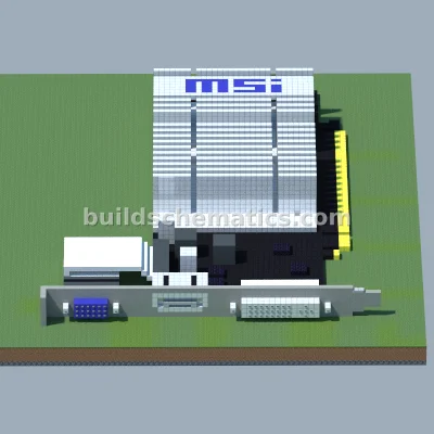 MSI Radeon HD 5450 Graphics Card Pixel Art — view 2