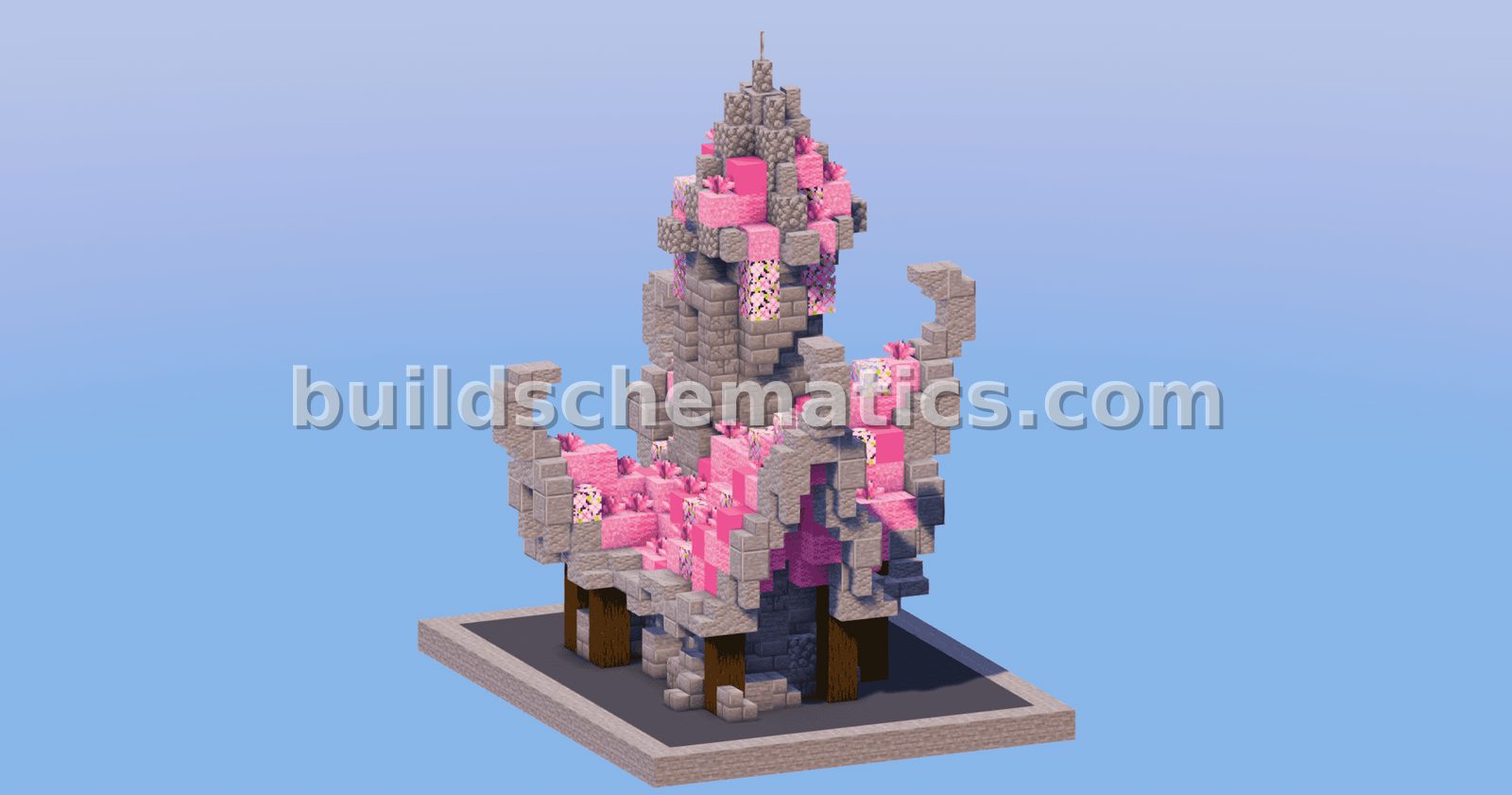 Pink Medieval Fantasy House 3 Build