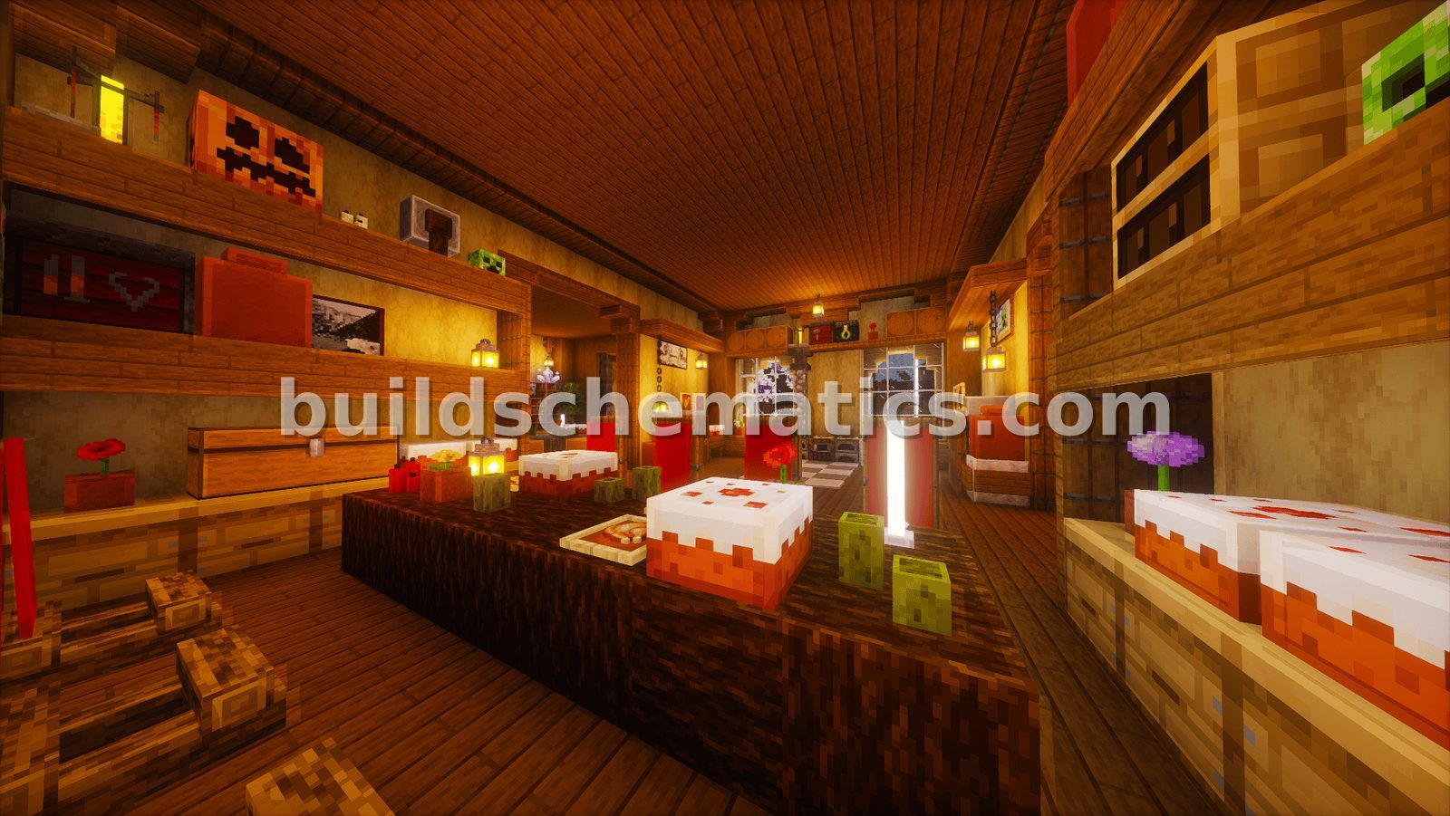 Decorated Medieval Villager Trading Hall — view 5