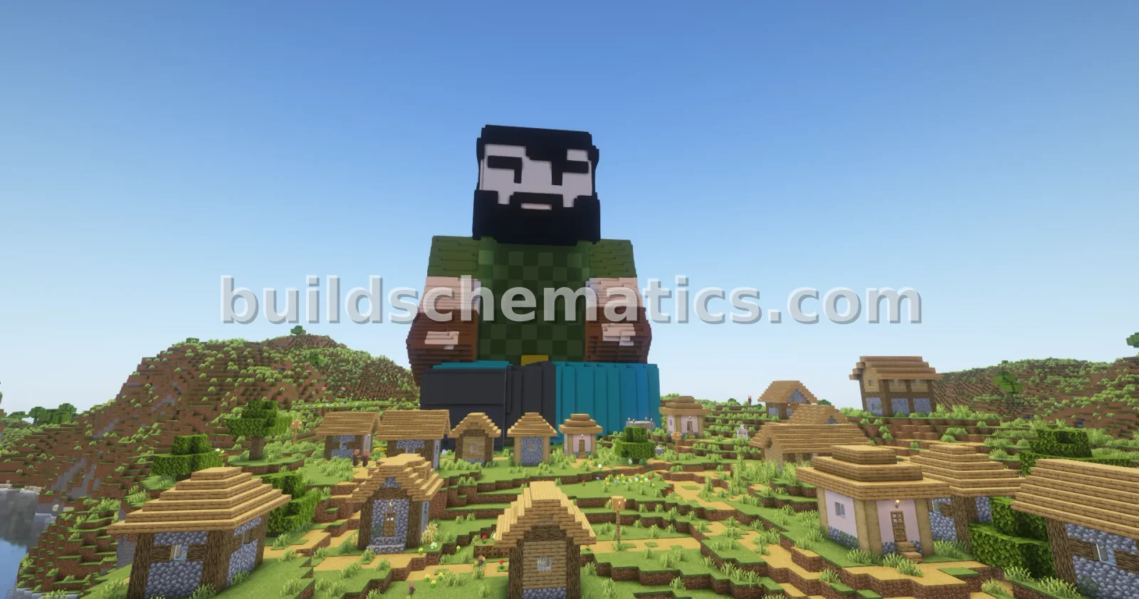 3D SjBerranteiro Statue Minecraft Build — view 4