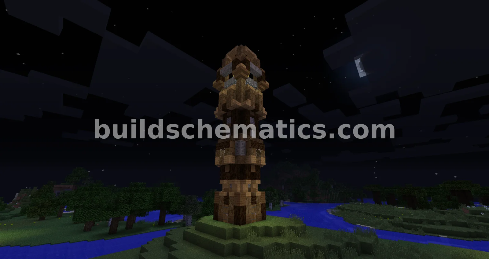 Oak Spruce Birch Wood Tower