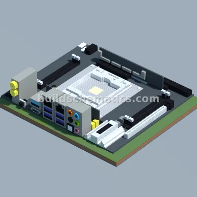 ASRock X299E-ITX AC Motherboard Pixel Art