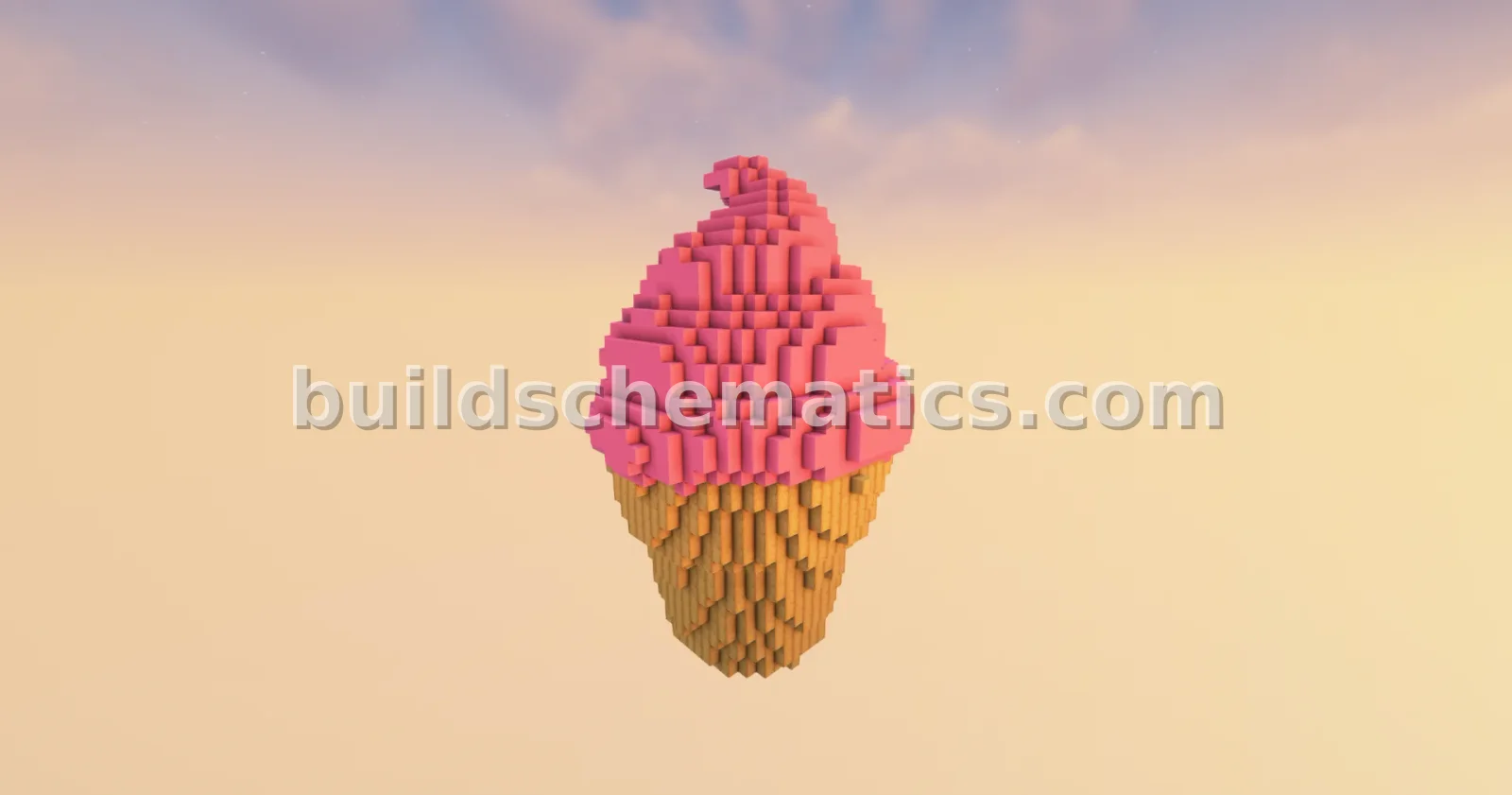 Ice Cream Statue Minecraft Build — view 3