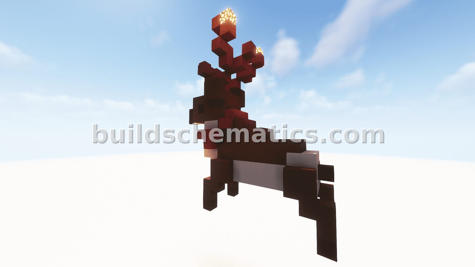 Cute Christmas Reindeer Statue — view 2