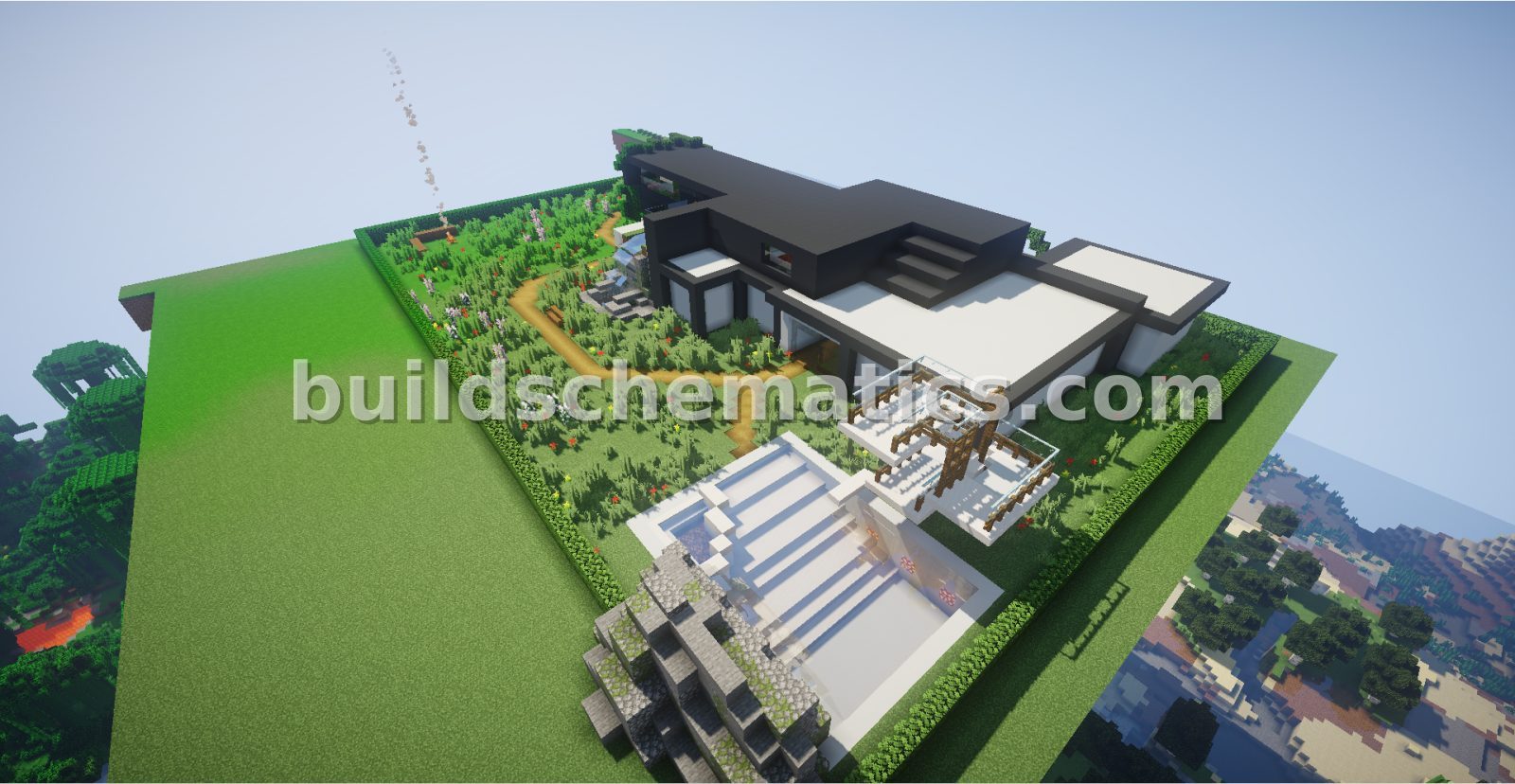Large Modern Minecraft House — view 2
