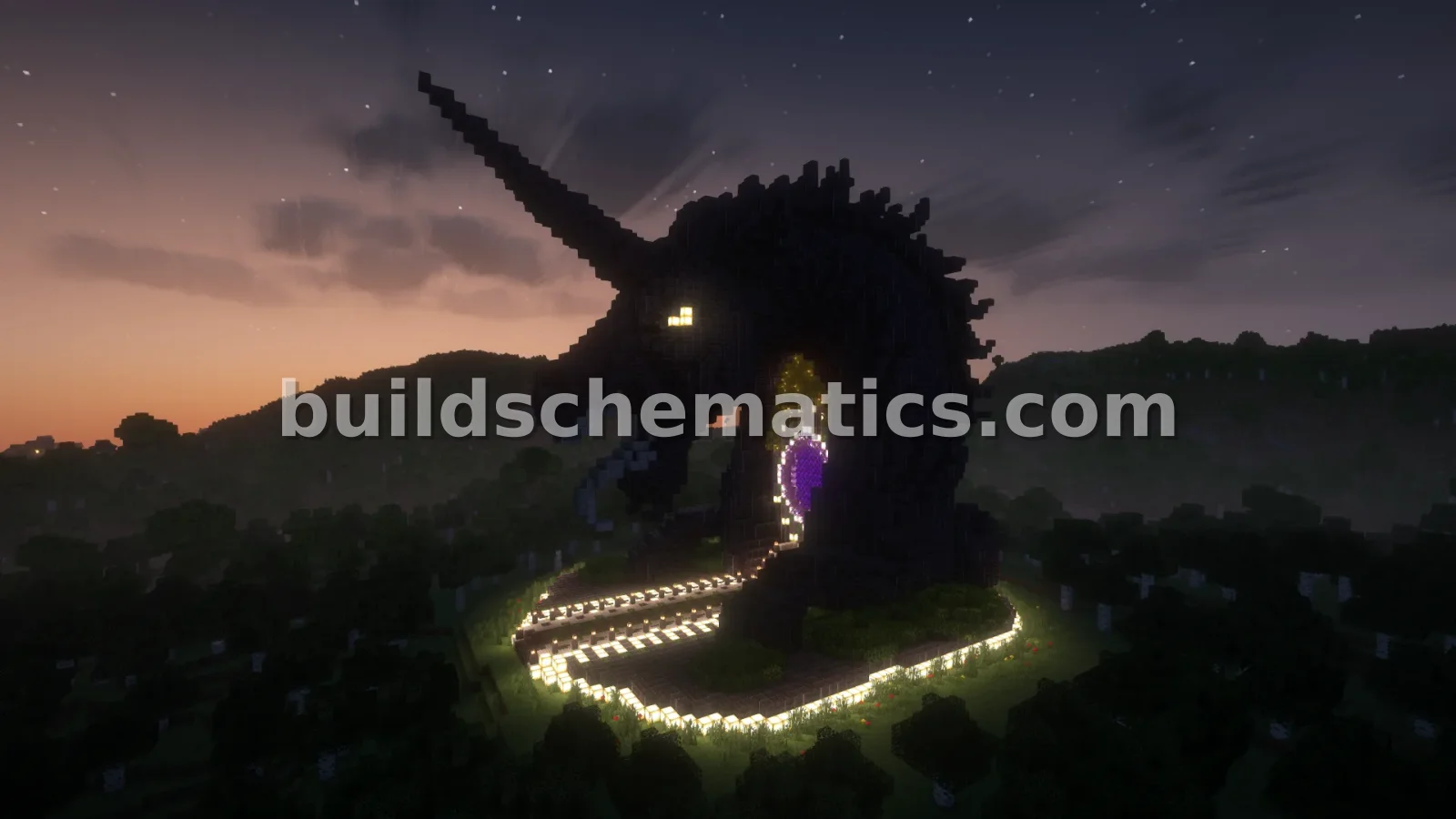 Dark Unicorn Nether Portal Statue — view 4