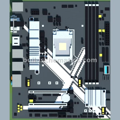 ASRock Z270M Extreme4 Motherboard Pixel Art — view 2