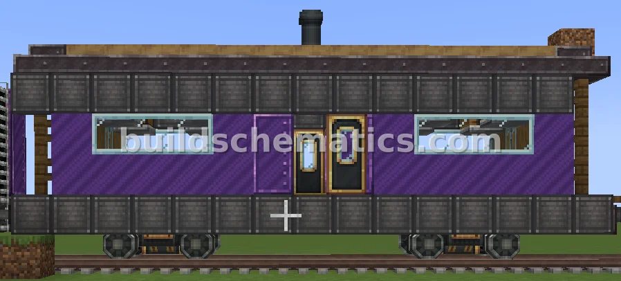 Purple Passenger Train Car