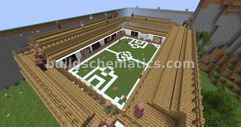 Minecraft Soccer Stadium Schematic — view 2