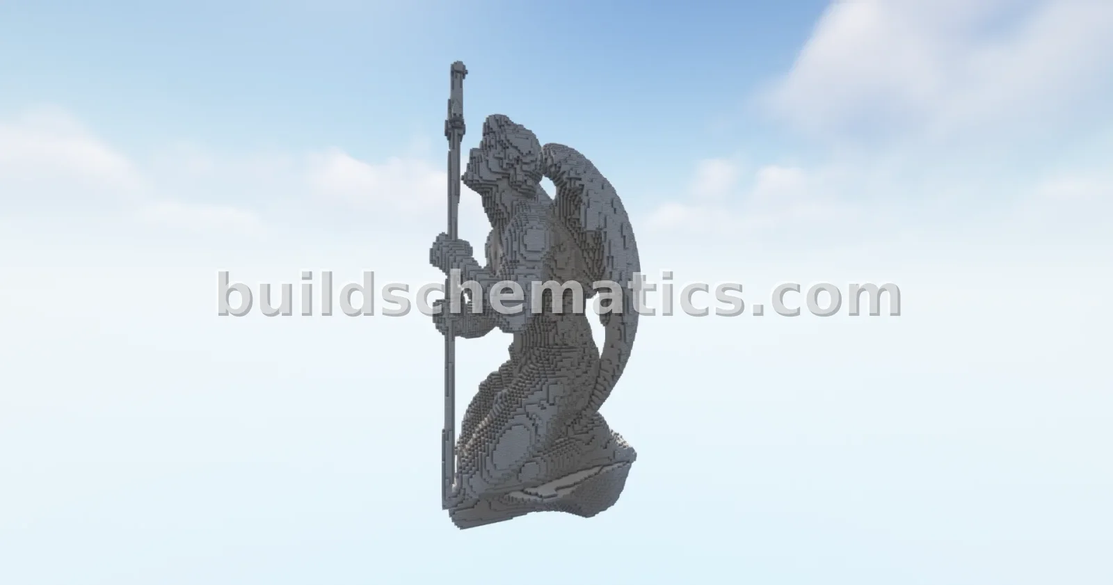 Majestic Sword Angel Statue