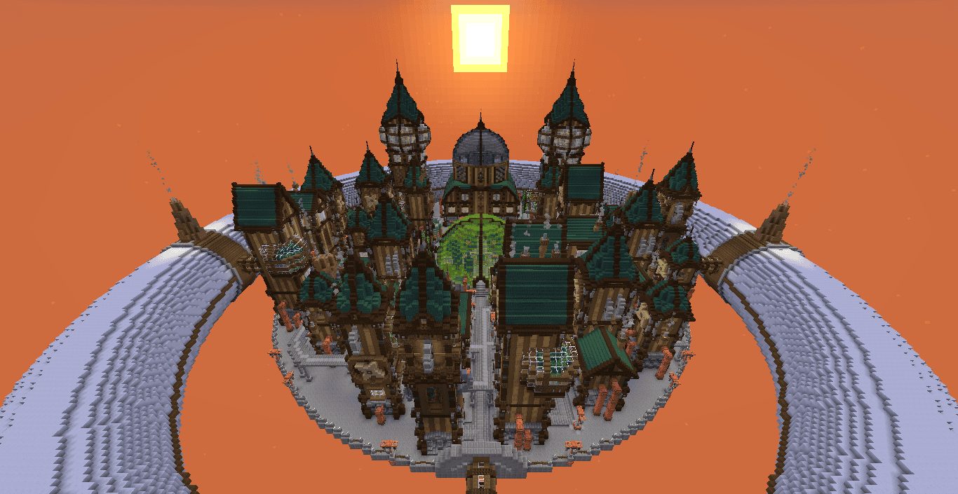 AeroSteam Floating Steampunk City Build