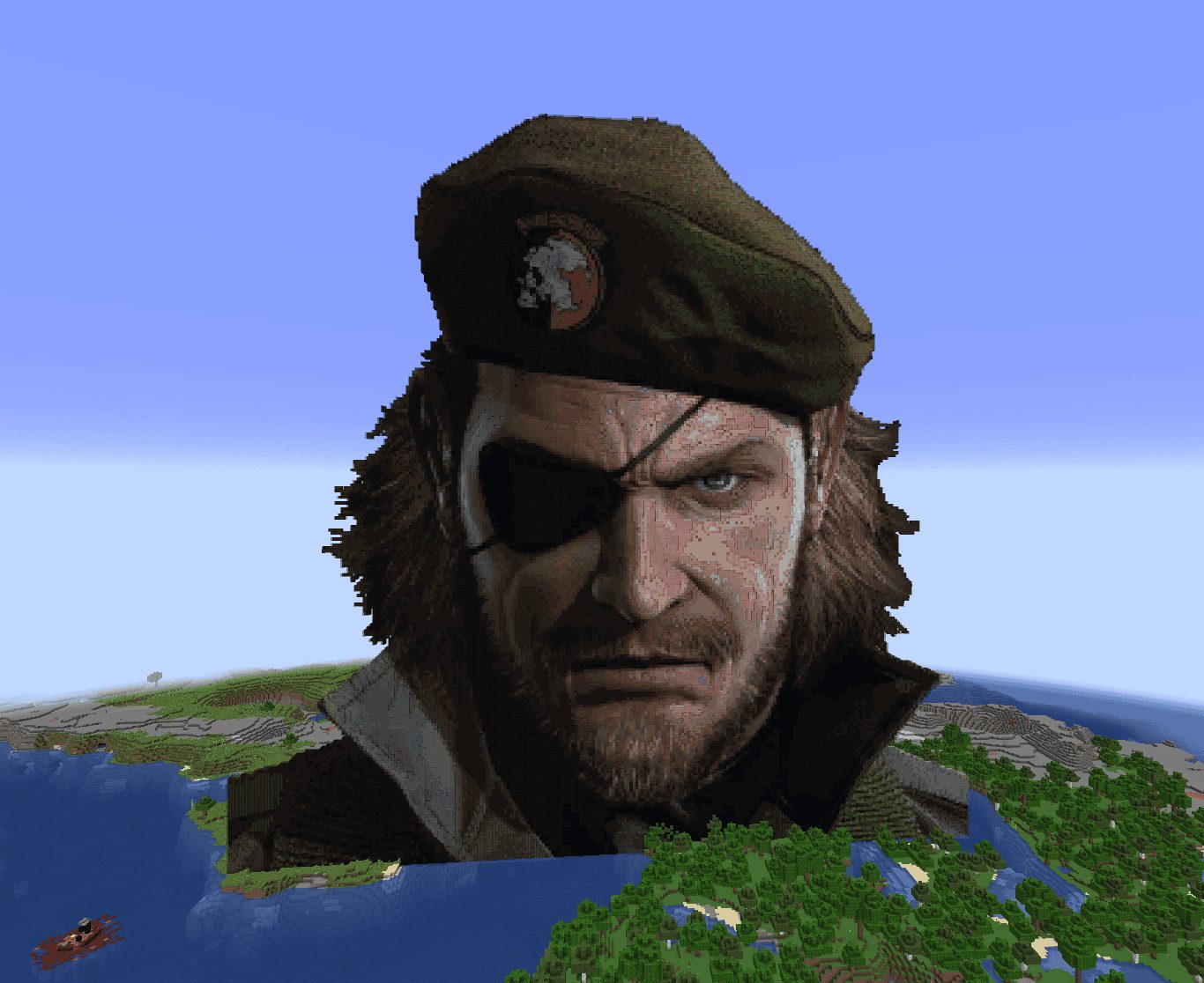 Soldier Pixel Art Statue