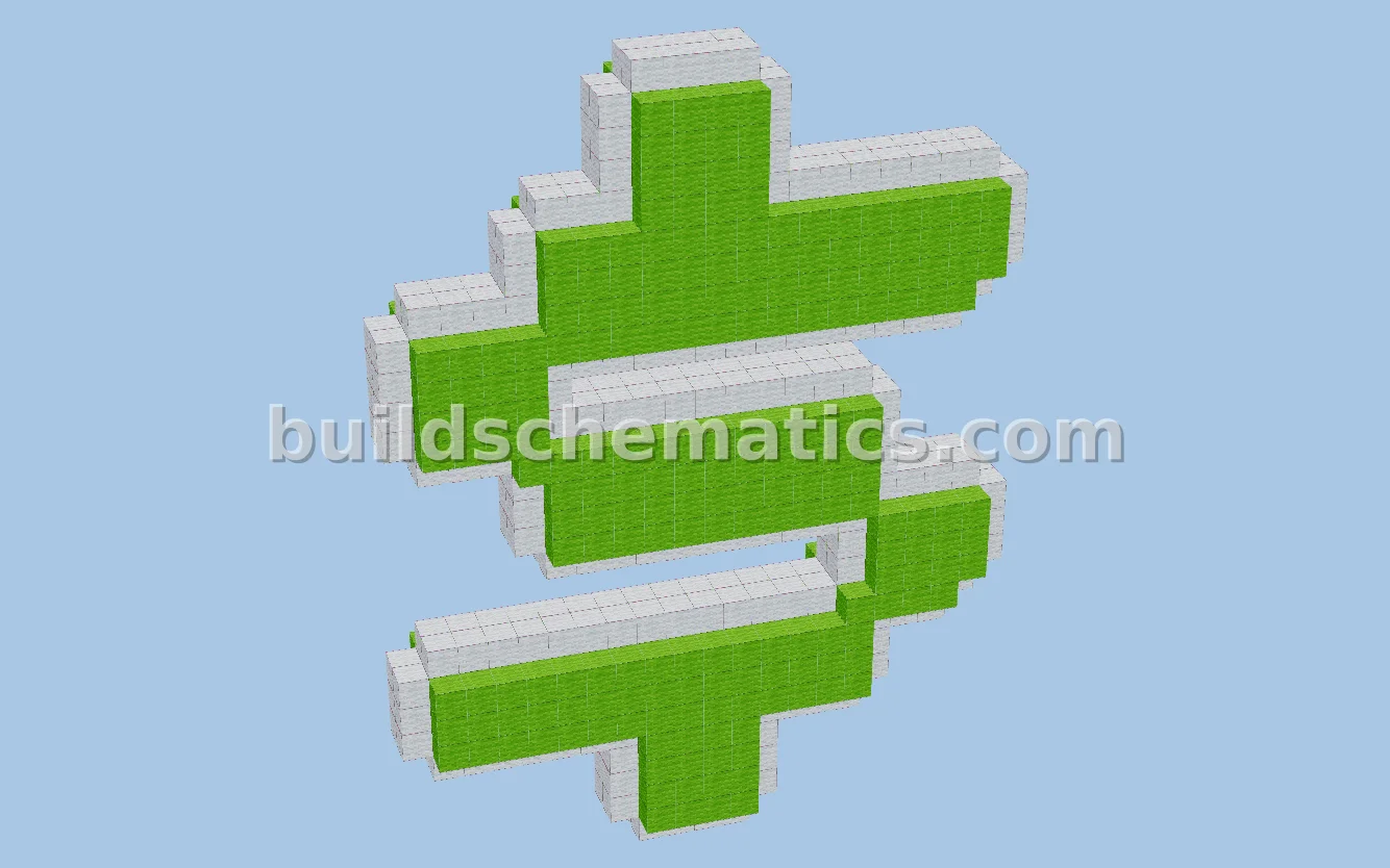 Minecraft English Alphabet Statue D