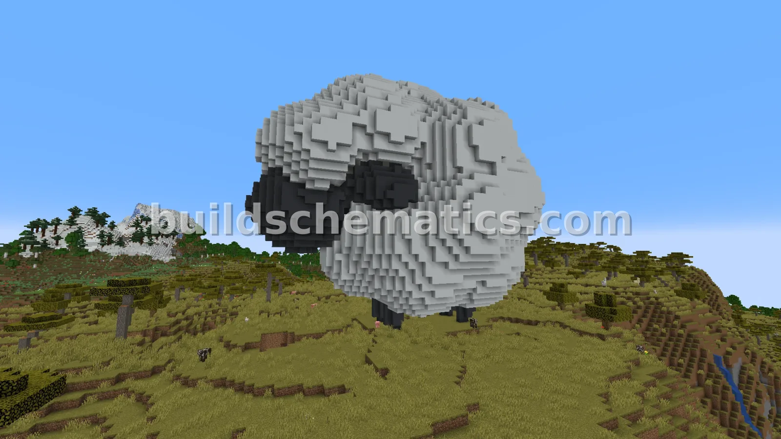 Large Minecraft Sheep Statue — view 2